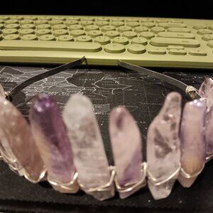 Vintage Amethyst headband / tiara BEAUTIFUL!! LQQK-ZEE!!! ***READ***